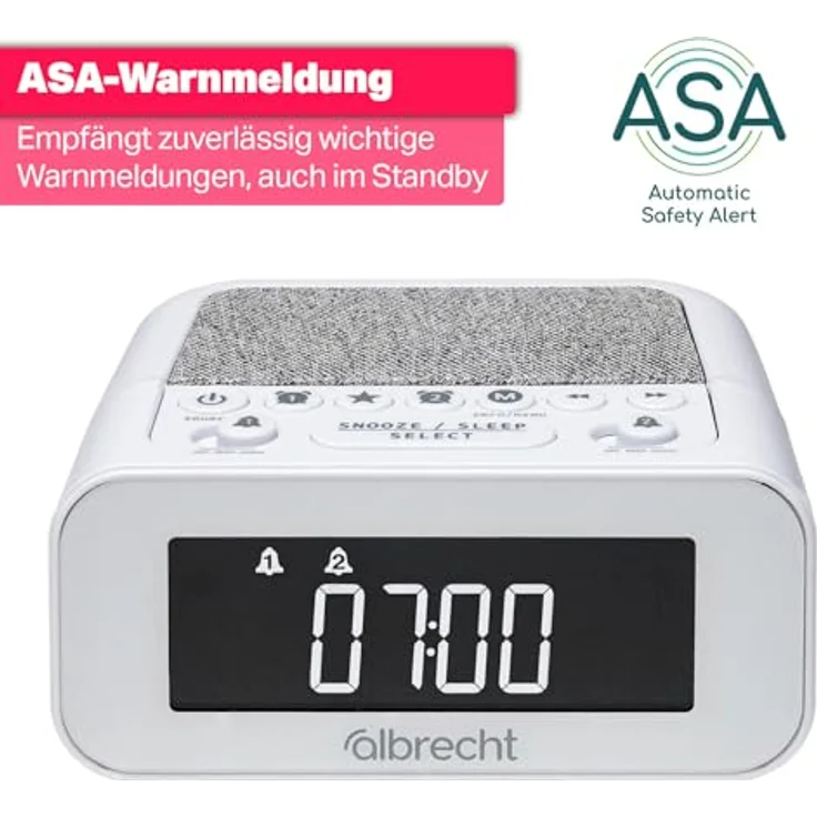 Albrecht DR 451 DAB+/UKW Radiowecker mit Musik-Streaming, Dual-Alarm und ASA Warnsystem – Bild 4