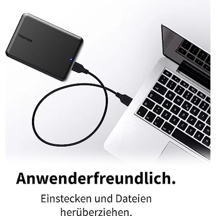 Toshiba Canvio Partner 1TB Portable 2,5" Externe HDD, USB 3.2 Gen 1, kompatibel mit Mac und Windows, USB-betrieben – Bild 3