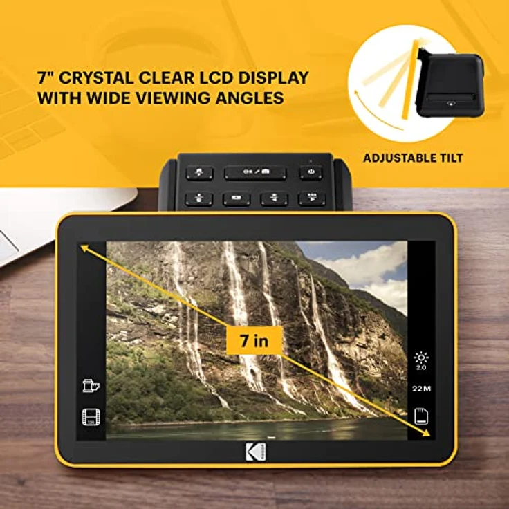 Kodak Slide N SCAN, Film- & Diascanner mit 7" LCD-Display, 22MP HD JPEG, Schwarz, RODFS70 – Bild 5