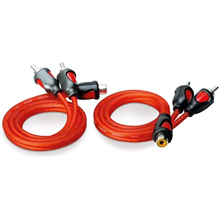 Sinuslive Y-Cinchkabel YK-2, 1x Buchse auf 2x Stecker, starke dreifache Abschirmung, OFC Kupfer, geschlitzte Stecker für optimalen Kontakt