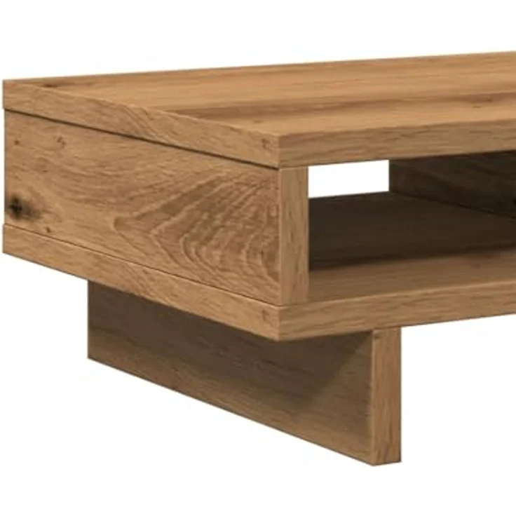 vidaXL Monitorständer Artisan-Eiche, 50x27x15 cm, Holzwerkstoff mit 2 Fächern, max. 25 kg Belastbarkeit – Bild 7