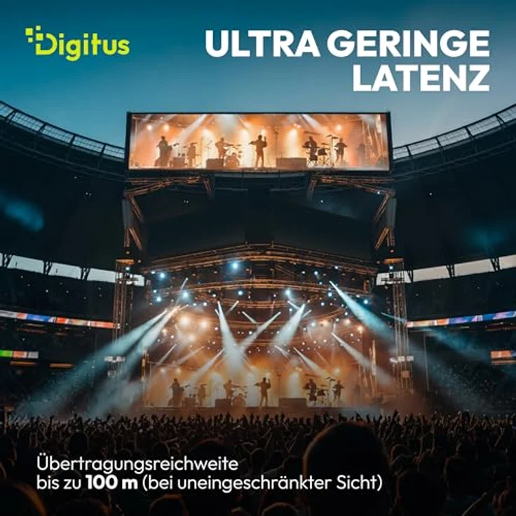 DIGITUS DS-55360 Wireless HDMI KVM Extender, UHD 4K 60 Hz, Reichweite bis zu 100 m, Set aus Transmitter und Receiver, Loop-Out, IR Infrarot, HDMI 2.0, HDCP 2.2, IEEE 802.11.b/g/n/ac WiFi – Bild 3