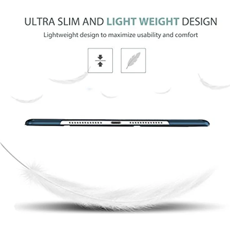 ProCase Hülle für iPad Air 2 (2014 Release), Ultraleichte Stand Schutzhülle mit Translucent Frosted Rückseite, Automatischer Sleep/Wake-Funktion - Navy – Bild 4
