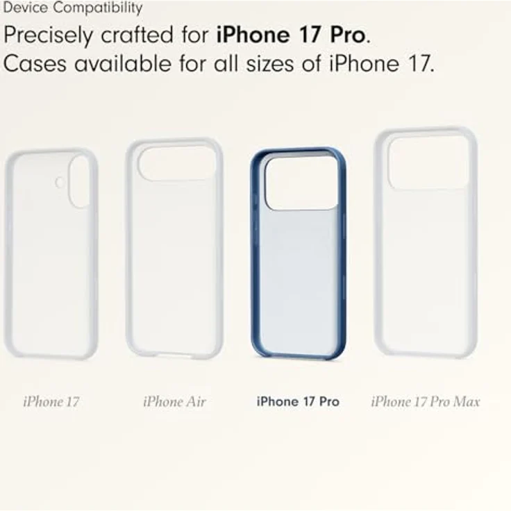 Beats iPhone 17 Pro Case, MagSafe mit Kamerasteuerung, matte Außenseite und Mikrofaser-Innenfutter – Felsblau – Bild 3