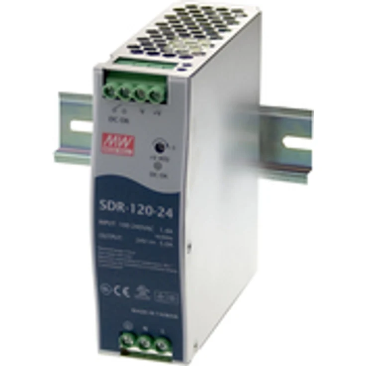 Mean Well SDR-120-12, DIN Rail Stromversorgung mit 120 W, 88-264 V, 10 A, einstellbar von 12 V bis 14 V, -25°C bis +70°C