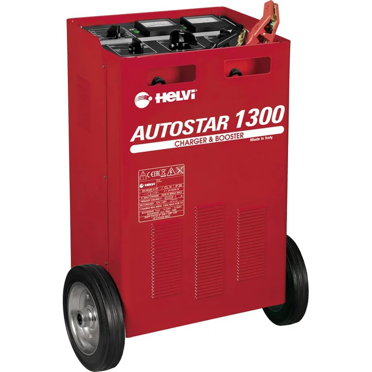 Helvi Autostar 1300 77223, Kfz-Ladegerät 12 V & 24 V, 100A, mit Car Protection System und Zeitschaltuhr