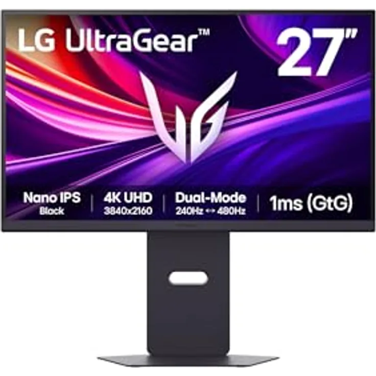 LG Ultragear 27Zoll 4K UHD Monitor, 480Hz, 1ms, HDR10, AMD FreeSync, DisplayHDR 600 - Schwarz