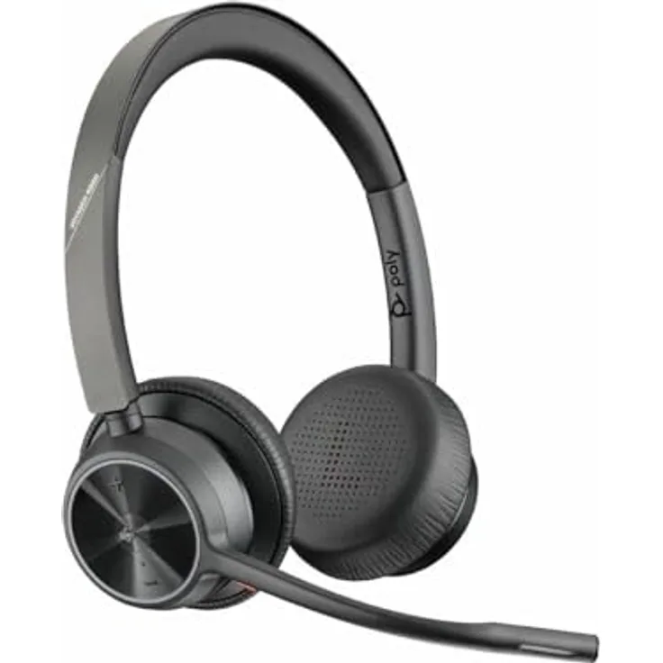 Poly BT Headset Voyager 4320 USB-A/C Teams Wireless-Headset mit Noise-Cancelling, Bluetooth, schwarz