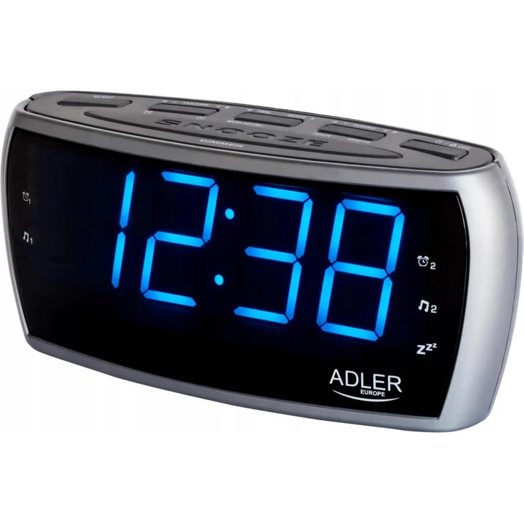 Adler AD 1121 S, Weckerradio mit FM-Radioempfang und Snooze-Funktion, schwarz