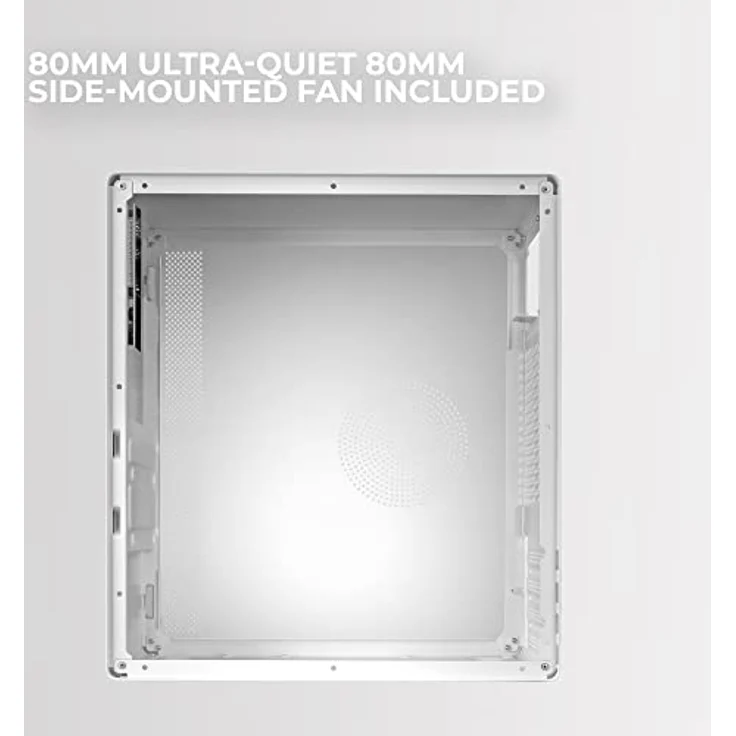 Tacens ORUMX Weiß ATX Semitower Gehäuse, ultra-kompakt mit 80mm-Lüfter für MicroATX und Mini-ITX, Stahlstruktur, erweiterbar для 4 HDD/SSD – Bild 4