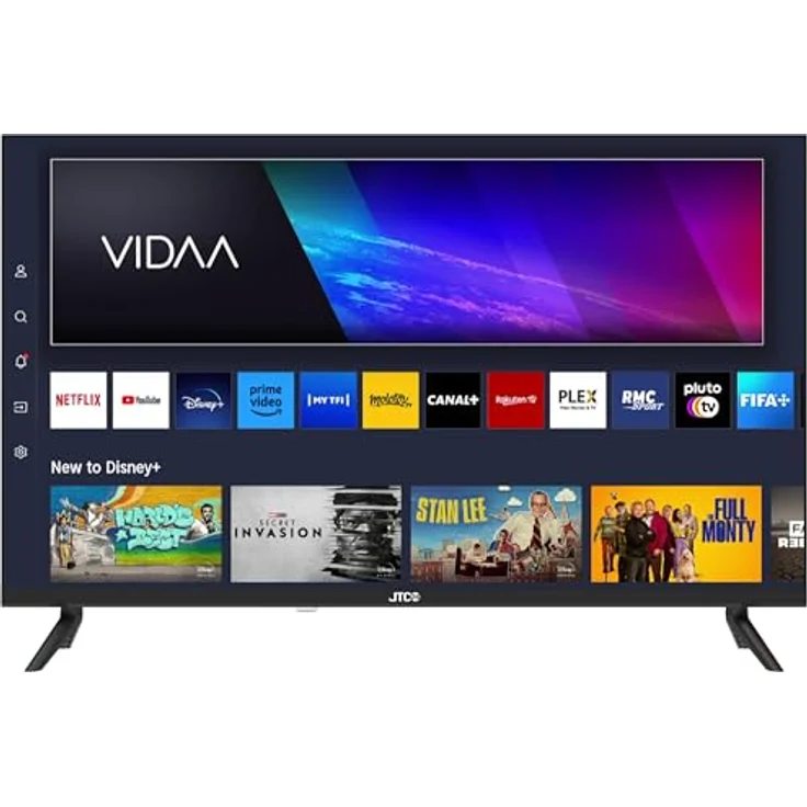 JTC-24 Rahmenloser 32" HD Smart TV/Fernseher, VIDAA, Triple Tuner – Bild 2