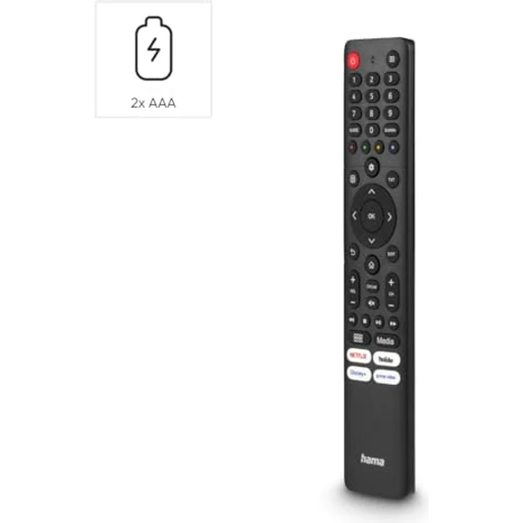 Hama 221067 Fernbedienung für Hisens Smart-TVs, IR Wireless mit Drucktasten, Schwarz – Bild 10