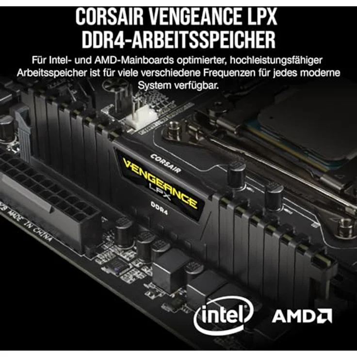 Corsair Vengeance LPX 32GB (2 x 16GB) DDR4 3200MHz C16, High Performance Desktop Arbeitsspeicher Kit Schwarz - Preisvergleich – Bild 2