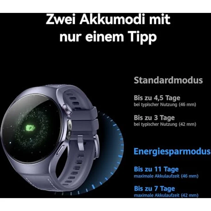 Huawei Watch 5, 46 mm Smartwatch mit EKG-Funktion, TruSleep-Monitoring und eSIM, schwarz – Bild 6