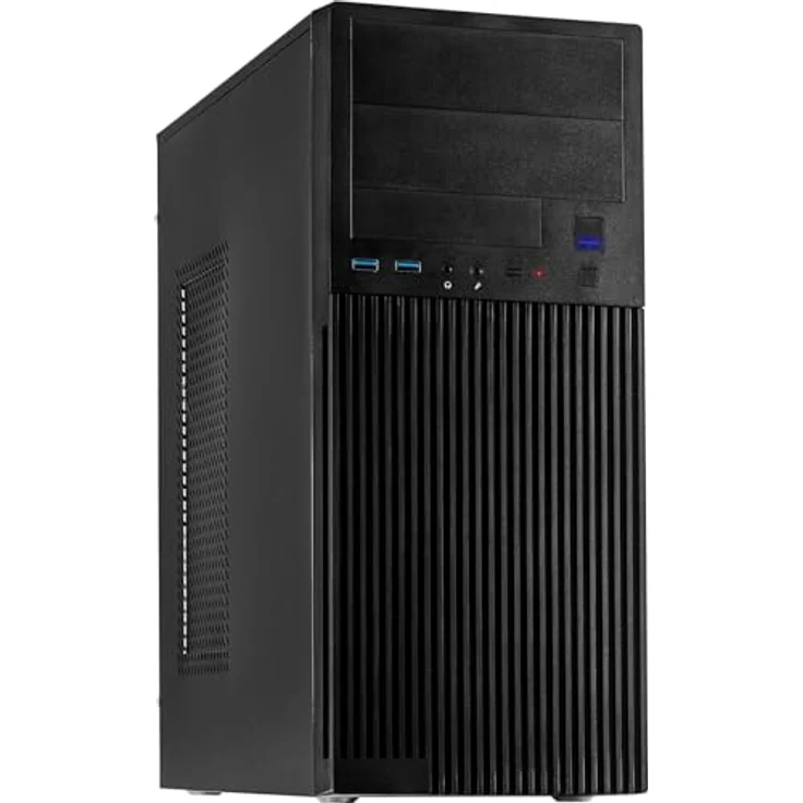 Inter-Tech Midi Tower IT-2815 Linear, PC-Gehäuse mit Mainboards bis ATX, schraubbaren Slotblechen und 2x USB 3.2 Gen 1 – Bild 1