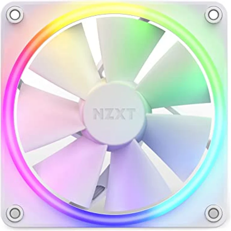 Nzxt F120 RGB Fans - RF-R12SF-W1 - Erweiterte Anpassung der RGB-Beleuchtung – Flüsterleise Kühlung – Single (RGB-Lüfter und Controller ERFORDERLICH & Nicht ENTHALTEN) -120mm-Lüfter – White – Bild 2