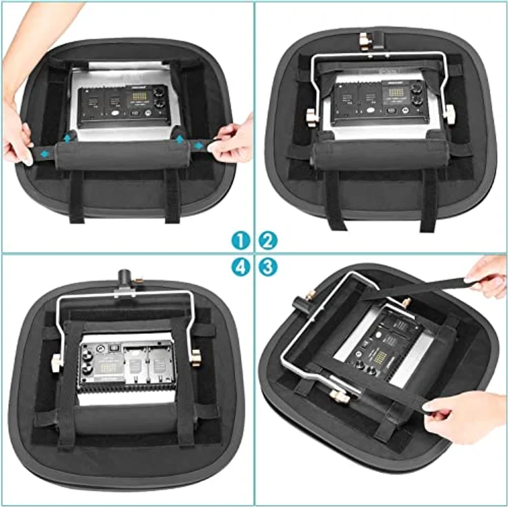 Neewer zusammenklappbare Softbox Diffusor für 660 LED Panel - Außen 16x6,9 Zoll, Innen 5,6x6,8 Zoll, mit Gurt Befestigung und Tragetasche für Fotostudio Portrait Video Aufnahmen - Preisvergleich – Bild 4