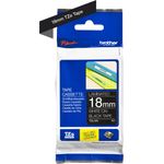 Brother P-touch TZe-345, Schriftband weiß auf schwarz, 18mm breit, 8m lang, laminierte Wisch- und wetterfeste Etiketten