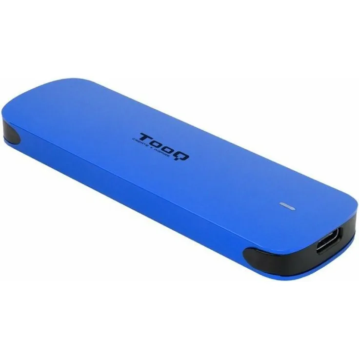 Tooq Technology CAJA EXTERNA M.2 NVMe USB3.1 GEN2, Festplattengehäuse aus Aluminium, blau, mit USB-A und USB-C Kabeln