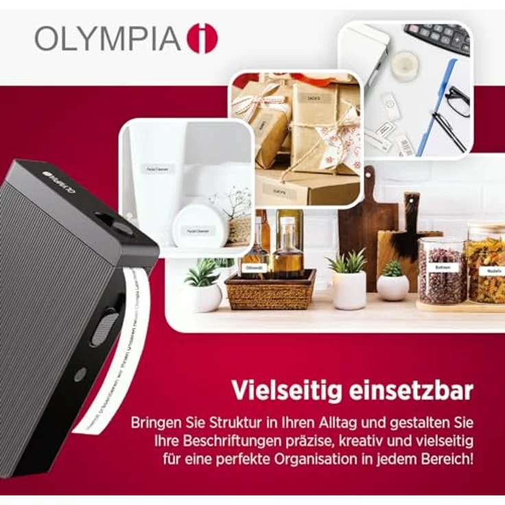 Olympia 6300 Etikettendrucker, Thermodirekt 203 x 203 dpi, max. Etikettenbreite 15mm, Bluetooth-fähig, kompakt für Küche und Büro – Bild 7