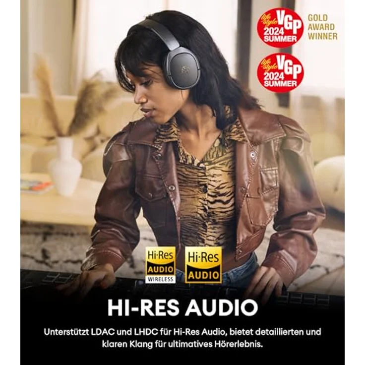 Edifier STAX Spirit S5 Wireless Planarer Magnet Kopfhörer, Snapdragon Klang, aptX Adaptive, Hi-Res Audio (LDAC LHDC), Bluetooth 5.4, 80Std. AKKU – Bild 5