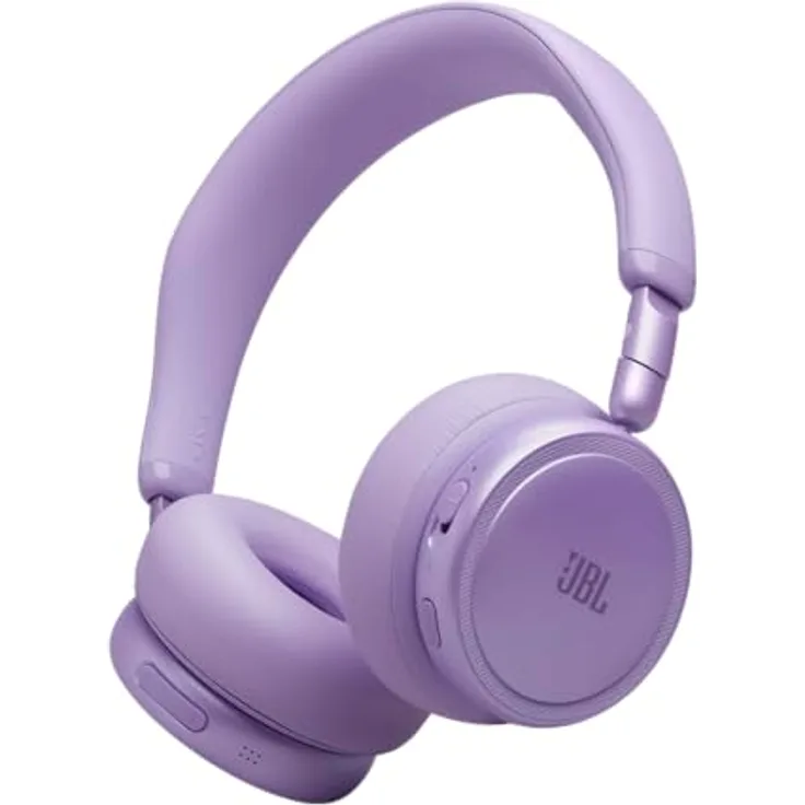 JBL Live 680NC, Kabellose On‑Ear‑Kopfhörer mit Adaptive Noise Cancelling, Spatial Sound, Sprachsteuerung und JBL Pure Bass, Lila