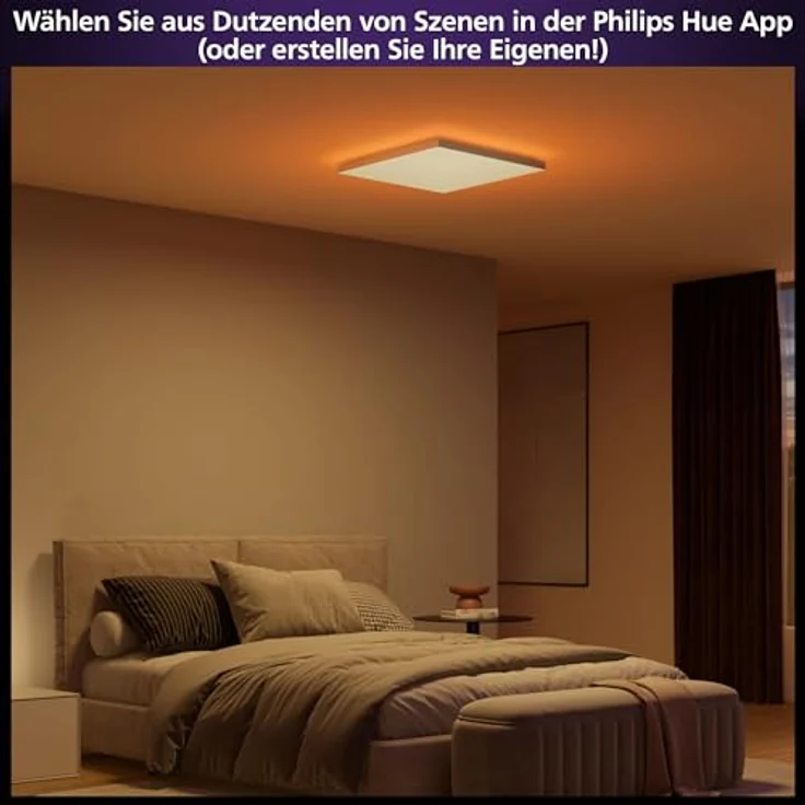 Philips Hue Datura smarte Panelleuchte (quadratisch 60 x 60 cm), weißes & farbiges Licht, Bluetooth kompatibel, Sprachsteuerung mit Alexa, Apple Home & Google Assistant – Bild 5