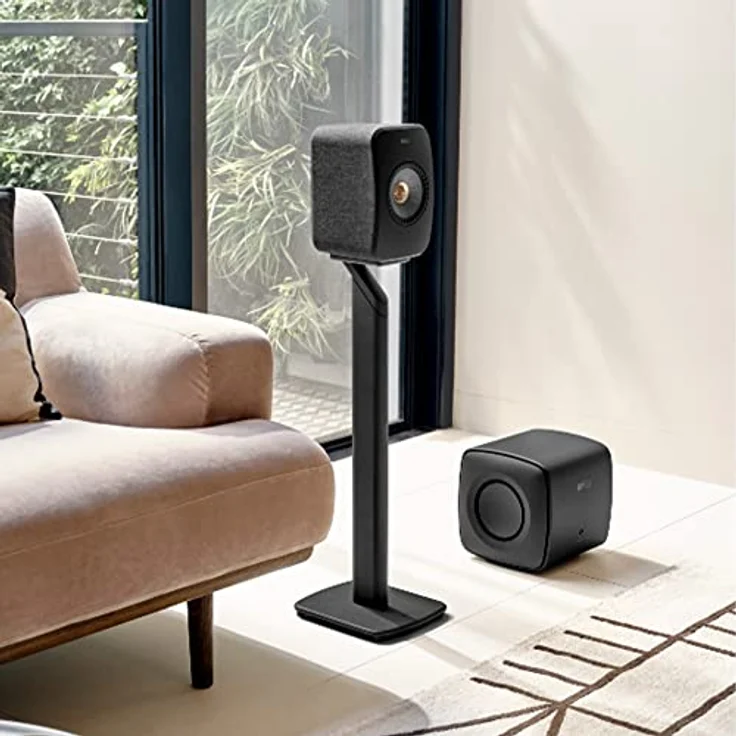 KEF S1 Standfuß für LSX- und LSX II-Aktivlautsprecher, Paar, Grau, mit integriertem Kabelmanagement und einstellbaren Gummifüßen – Bild 3