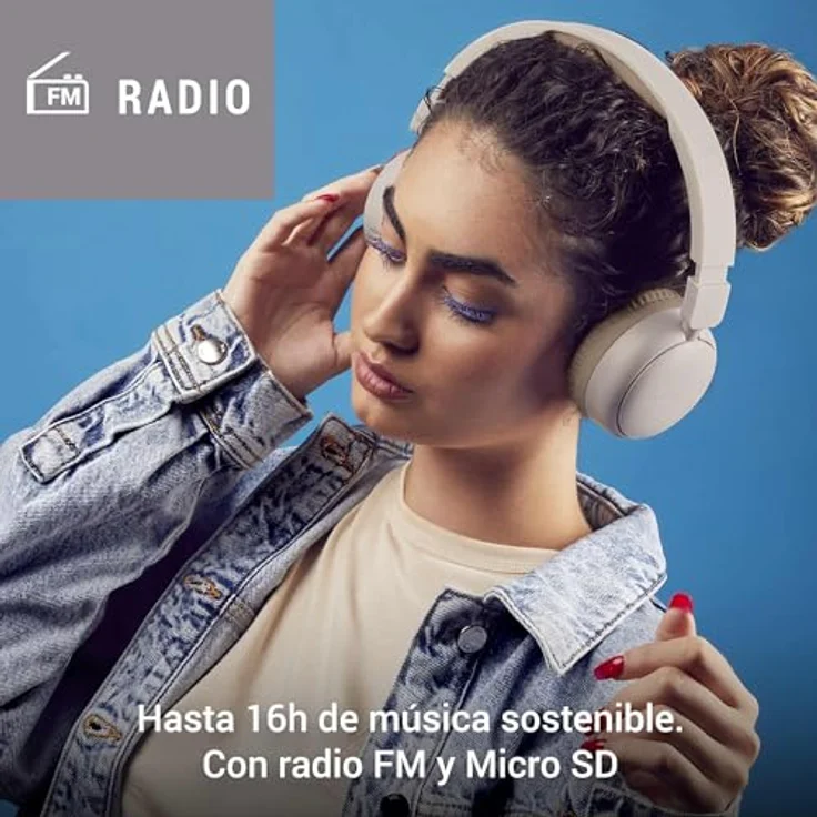 Energy Sistem RadioColor, Bluetooth-Kopfbügelkopfhörer in Creme mit 16 Stunden Akkulaufzeit und Bluetooth 5.3 – Bild 5