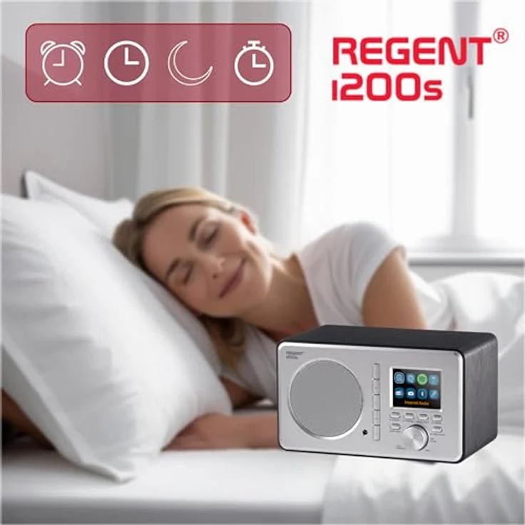 Ferguson Regent i200s, Internetradio WLAN Radio mit Bluetooth, DAB/DAB+/FM, Radiowecker, Equalizer, Farbdisplay, USB, AUX-IN, App-Steuerung, Fernbedienung – Bild 3