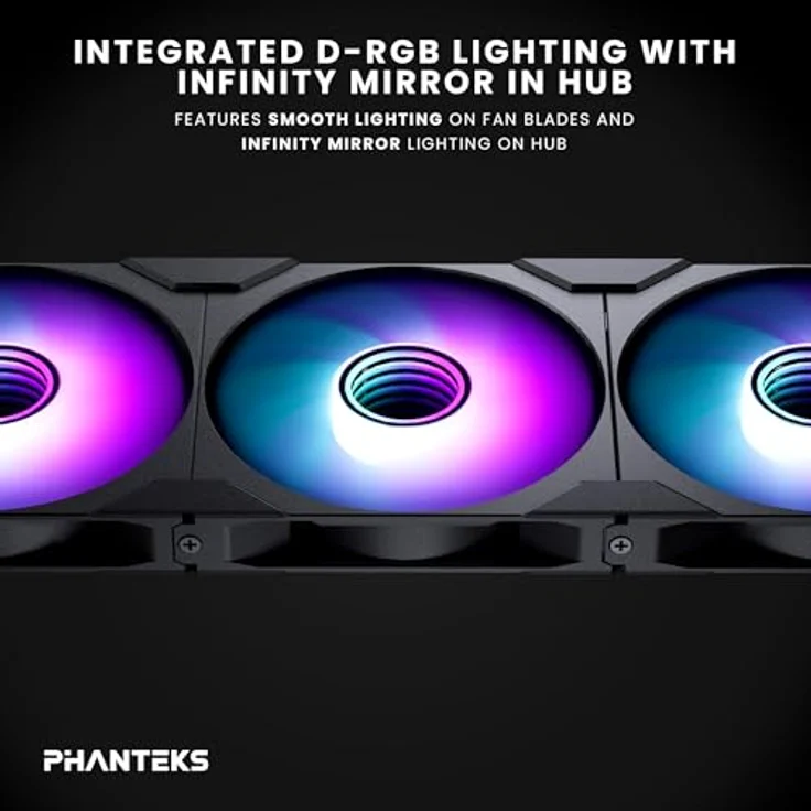 Phanteks M25-140 Gen2 Dreierpack, ARGB-Hochleistungs-Lüfter, Daisy-Chain-Lüfterrahmen, Schwarz – Bild 4