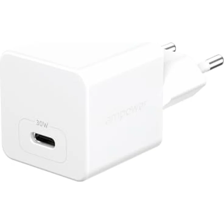 PanzerGlass Turbo Ladegerät Single USB-C (30W), EU Anschluss, Überhitzungsschutz, aus 75% recyceltem Kunststoff, Weiss – Bild 1
