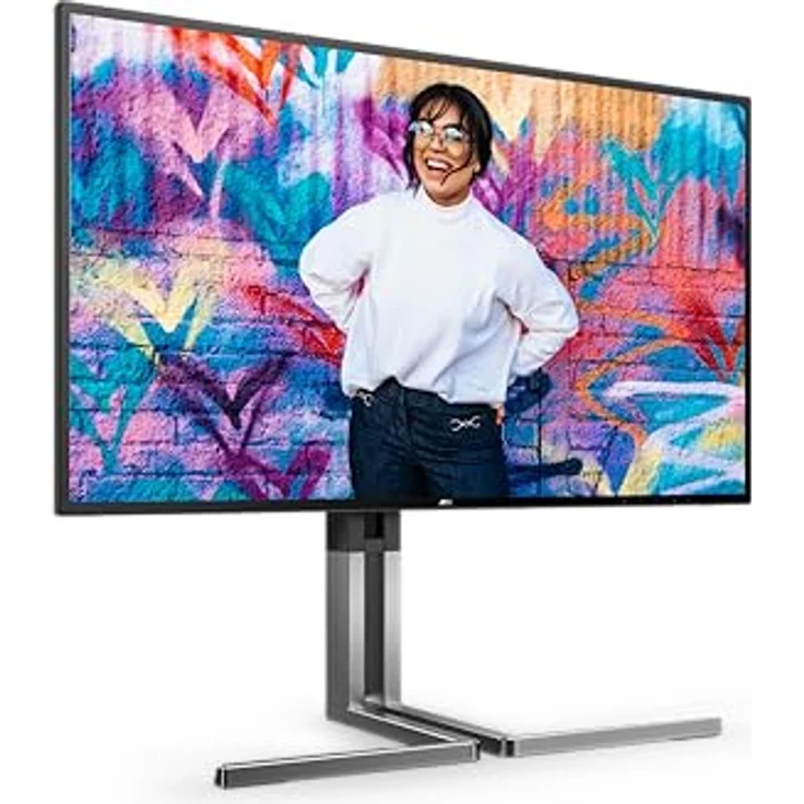AOC U27U3CV - 27 Zoll UHD Nano IPS Monitor, höhenverstellbar, Lautsprecher, HDR400, schwarz – Bild 1