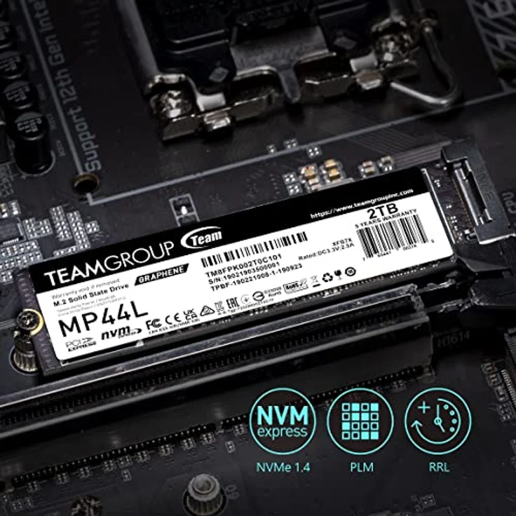 TEAMGROUP MP44L 2TB SLC Cache NVMe 1.4 PCIe Gen 4x4 M.2 2280 Laptop & Desktop SSD (R/W Geschwindigkeit bis zu 4.800/4.400MB/s) TM8FPK002T0C101 – Bild 4