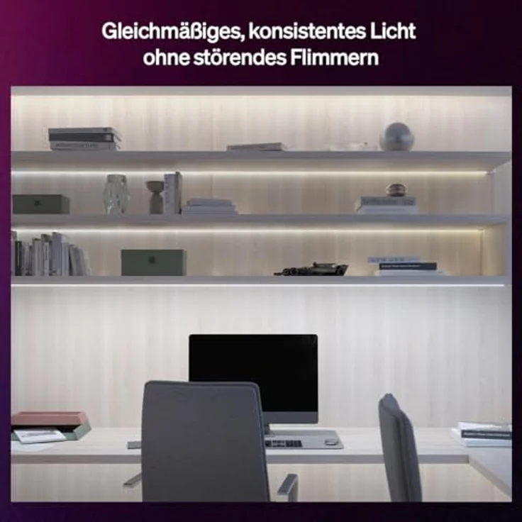 Philips Hue Flux I-Verbindungsstück, 4 Stück für LED-Streifen, weiß, nahtlose Verbindung für durchgängiges Lichtbild – Bild 4