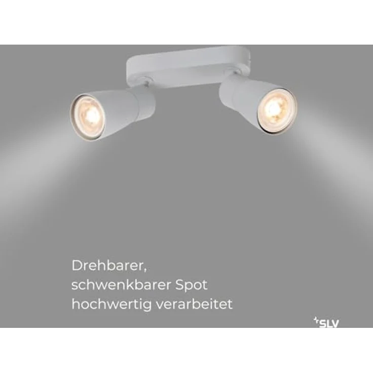 SLV PURI 2.0 DOME, Deckenleuchte, Wandleuchte, Grau, Industrieller Look, Flexibler Strahler, Aluminium/Kunststoff – Bild 2