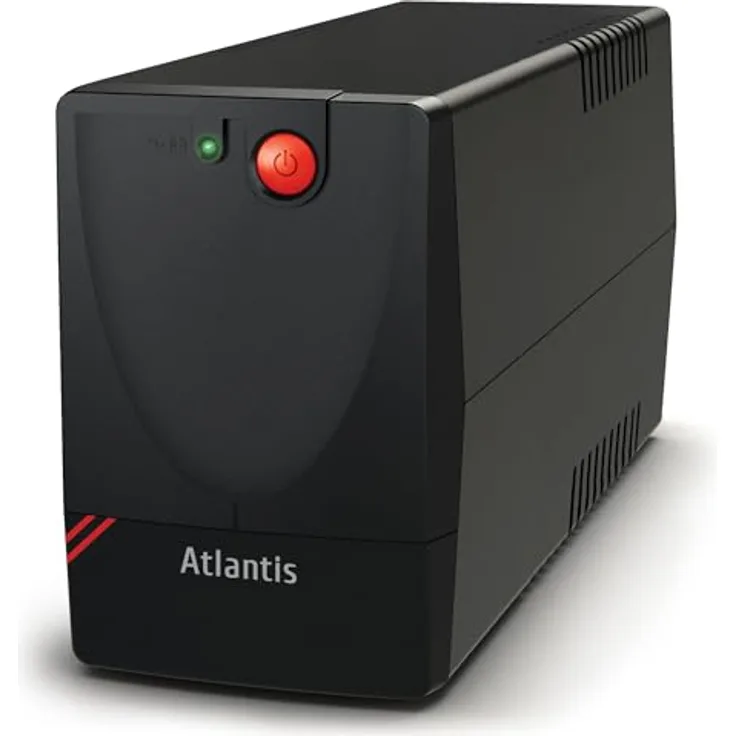 Atlantis UPS X1000, USV mit 750 VA Leistung, 2 Schuko-Steckdosen, Line Interactive, A03-X1000