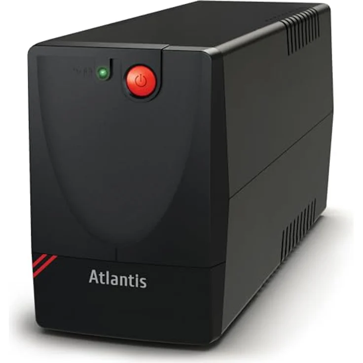 Atlantis UPS X1000, USV mit 750 VA Leistung, 2 Schuko-Steckdosen, Line Interactive, A03-X1000 – Bild 1