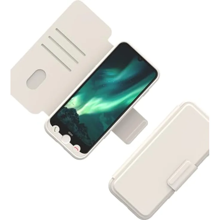 Doro Aurora A30 Wallet Case, Handyhülle in Bone mit funktionellem Design