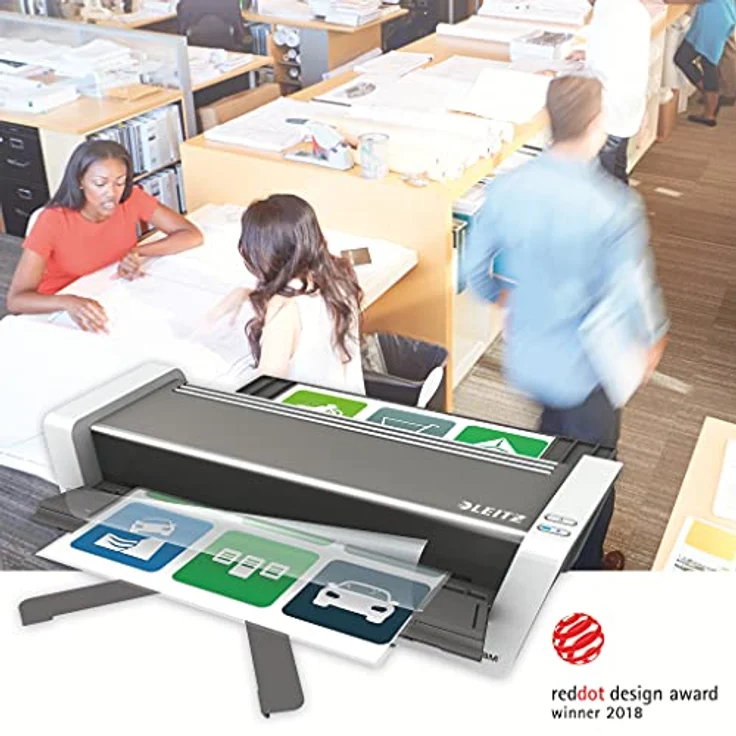 Leitz A3 Laminiergerät, Touch 2 Turbo, Ideal für Büro und Schule, Weiß Hochglanz-Anthrazit, iLam, 75200000 – Bild 6