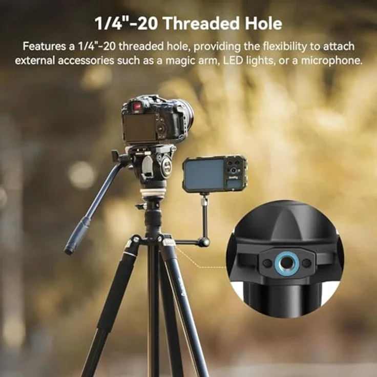 SmallRig CT210 Videostativ mit Dämpfungssystem, 360° schwenkbar, Höhe bis 192 cm, Schwarz – Bild 6