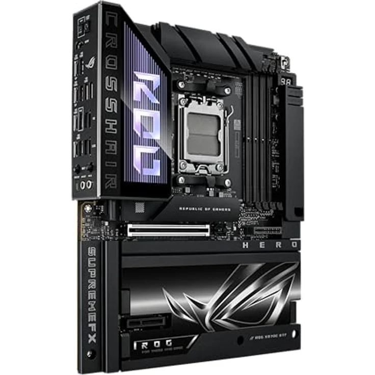 ASUS ROG CROSSHAIR X870E DARK HERO, ATX Gaming Mainboard mit AMD AM5 Sockel, 20+2+2 Power Stages, DDR5, Wi-Fi 7, 10Gb Ethernet, schwarz – Bild 6