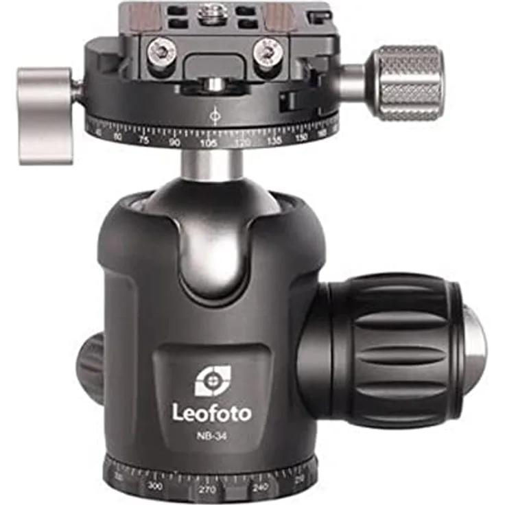 Leofoto Stativ-Kugelkopf NB-34, Dual-Panoramafunktion + Schnellwechselplatte NP-50