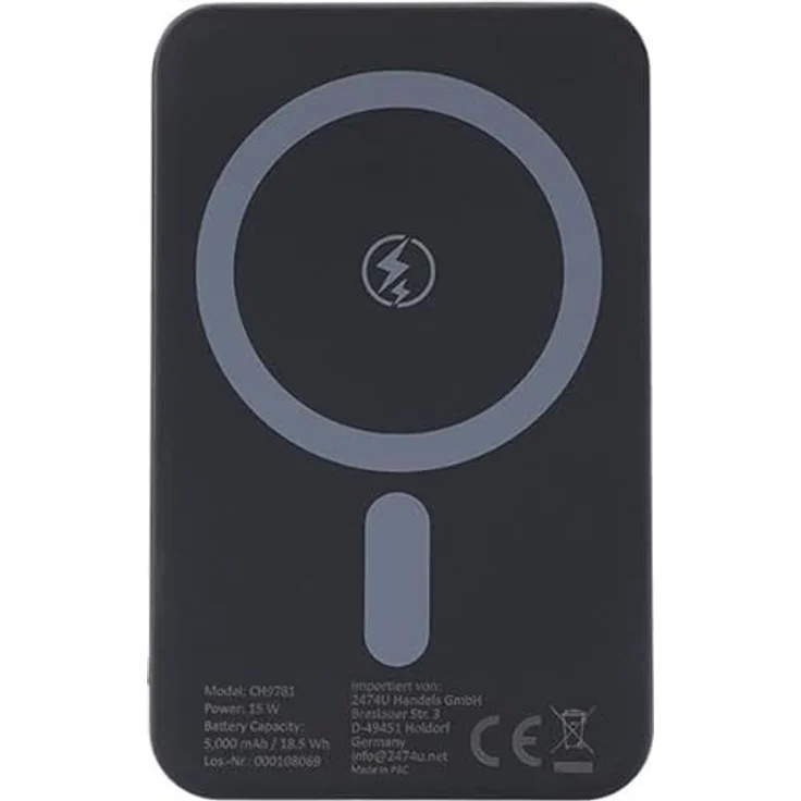 ideoon MagSafe Powerbank 5000 mAh, 15W Qi – Kompakte Wireless Power Bank für iPhone & Android – Schnelles Laden mit Quick Charge – Bild 4