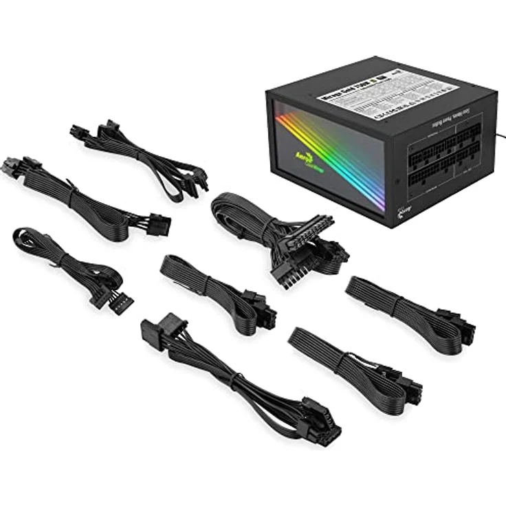 Aerocool MIRAGEGOLD 750W Modulares PC-Netzteil RGB, 80 Plus Gold, Japanische Kondensatoren – Bild 5