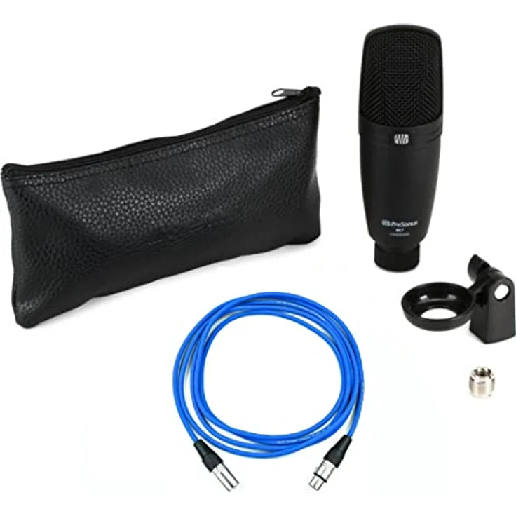 PreSonus M7 Kondensatormikrofon mit Nierencharakteristik, inklusive Mikrofonklemme, XLR-Kabel und Tragetasche – Bild 3
