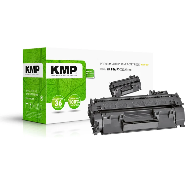 KMP Toner 80A (BK), hohe Druckqualität und optimale Schwärzung, schwarz