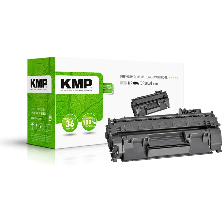 KMP Toner 80A (BK), hohe Druckqualität und optimale Schwärzung, schwarz