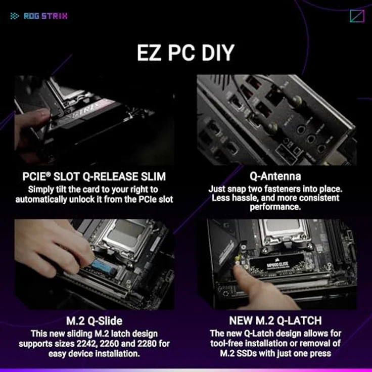 ASUS ROG Strix B850-I Gaming WiFi Mainboard Sockel AMD AM5, Mini-ITX, DDR5 Speicher, PCIe 5.0, WiFi 7, 2X M.2, Aura Sync – Bild 5