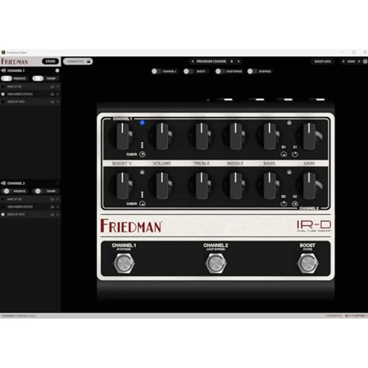 Friedman IR-D Vorverstärker, 100% analoger E-Gitarren Vorverstärker mit 2 Kanälen, MIDI-Steuerung und 13 Impulsantworten – Bild 7